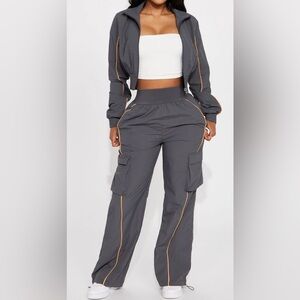 Black and Orange Activewear Set